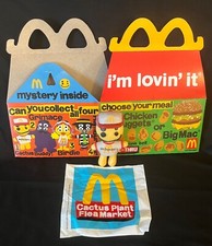 McDonald s Cactus Jack Flea Market Figure Cactus Buddy, Box and Bag it came in