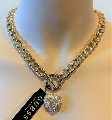 Authentic GUESS LOGO NECKLACE Gold 