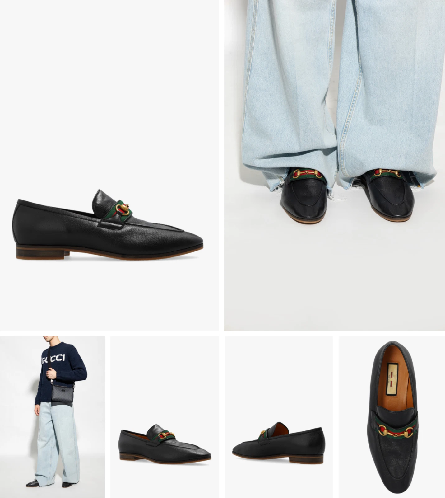 Gucci Paride Horsebit Slip On Loafers Baskets Chaussures Mocassin Mules 41