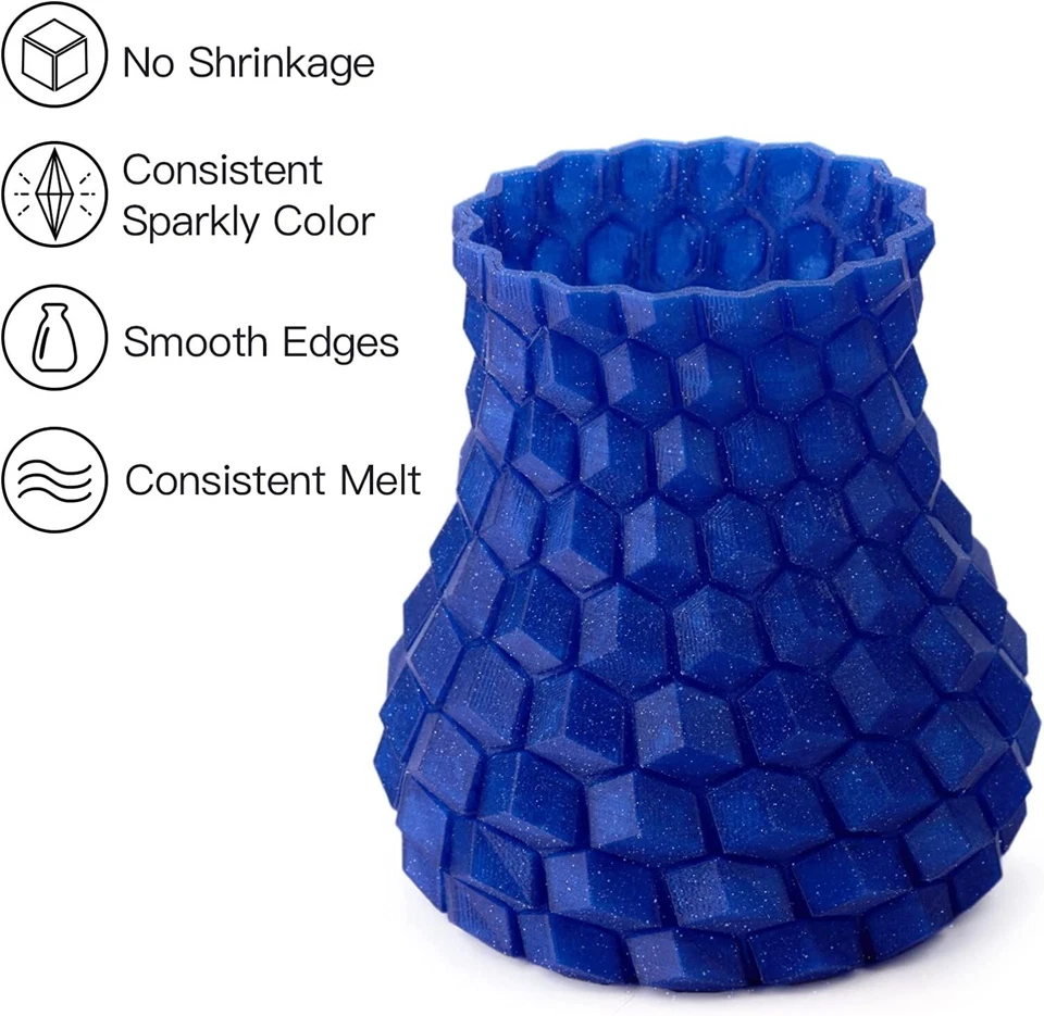 Inland Glitter PLA 3D Printer Filament 1.75mm - Dimensional Accuracy +/- 0.03 mm - Image 4 of 4