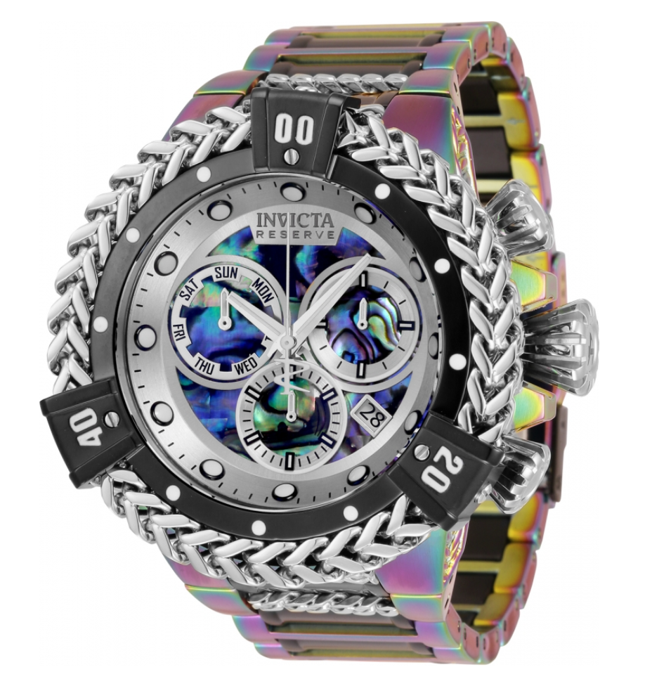 Invicta Reserve Hercules Men's 53mm Abalone Rainbow Swiss Chrono Watch 34724