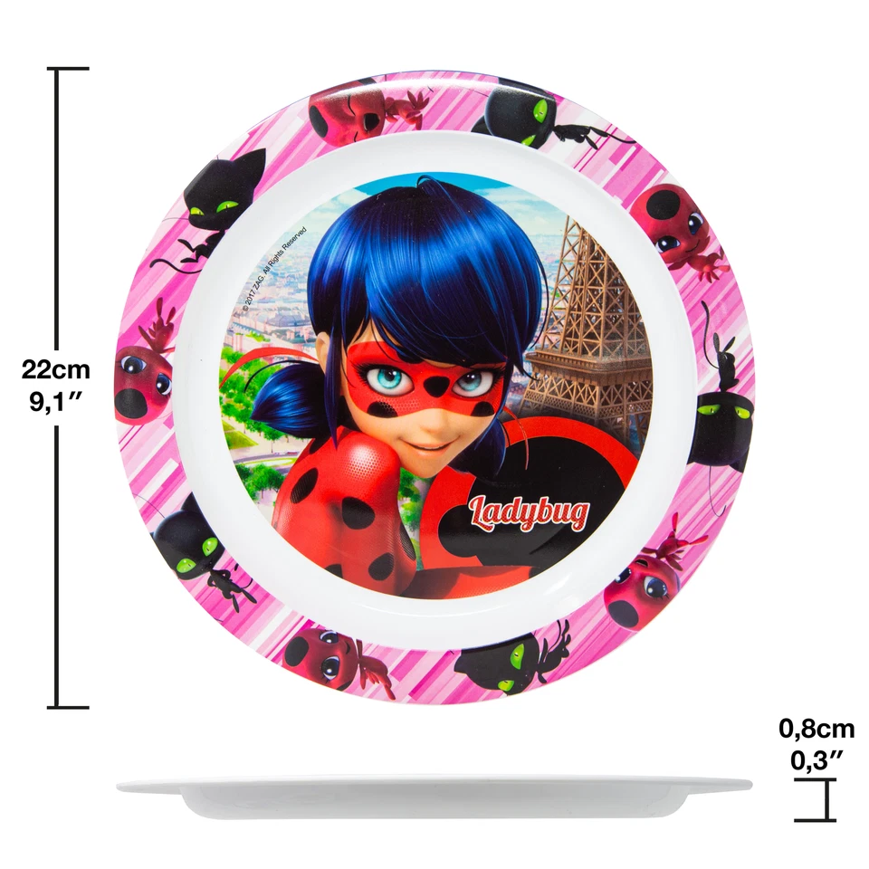 Set di stoviglie per bambini Miraculous Ladybug set di stoviglie per bambini posate per bambini - Immagine 2 di 4