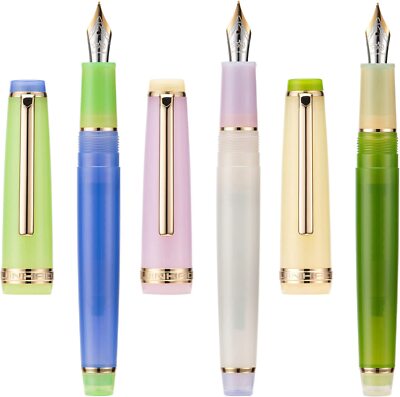PCS Jinhao 82 Fountain Pen Mixed Macaron Color Acrylic EF/F/M Gold Trim  Pens