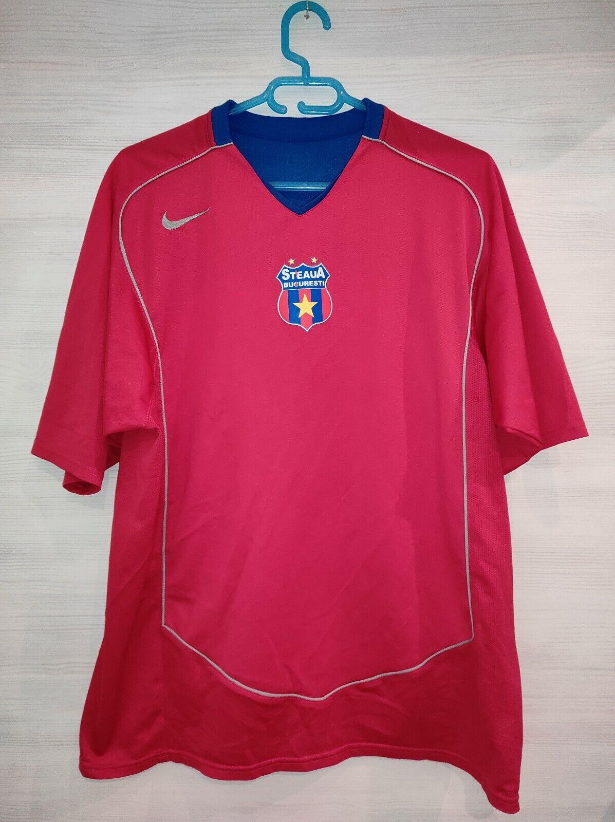 CSA STEAUA BUCURESTI 2004-05 HOME SHIRT NIKE JERSEY SOCCER SIZE L/XL