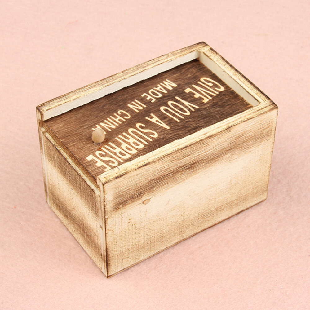 Practical Joke Toys Halloween Trick Toys Wooden Scare Box