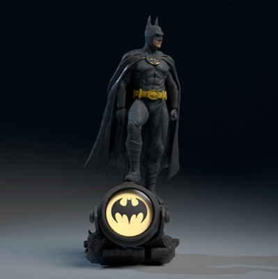 Batman 1989 Michael Keaton Resin Model Kit 1:8 Scale 4 Heads 2 Capes Bat Signal