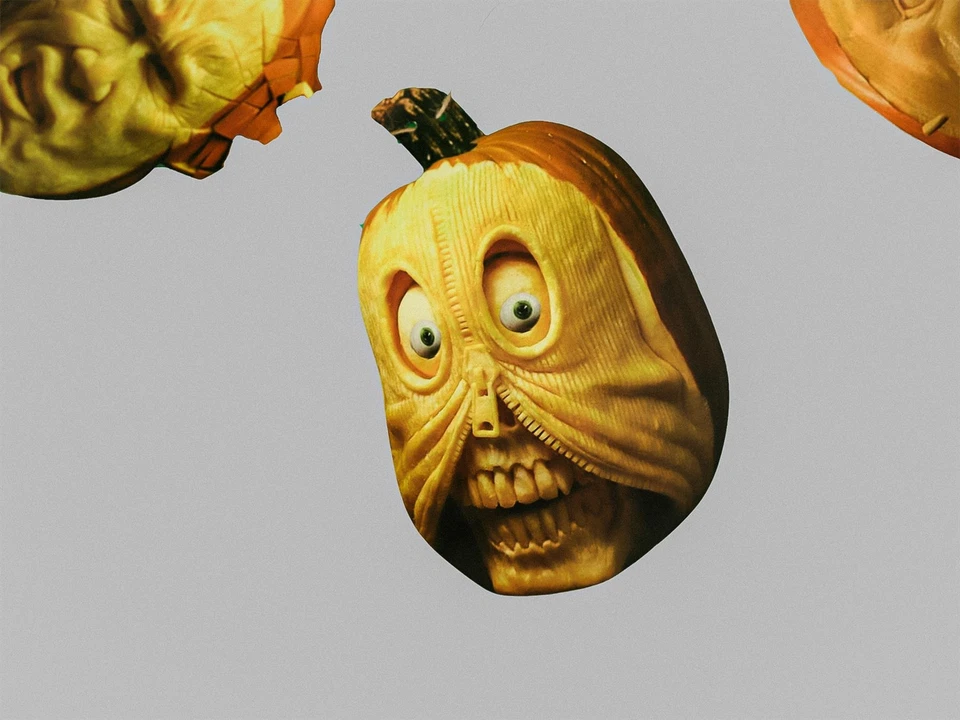 Halloween Bunting Decoration Kids Party Pumpkin 12ft Banner Spooky Faces Garland - Image 3 of 4