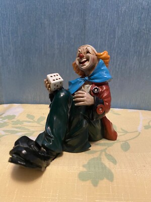 Clown With Dice 4 3/4 inch From Claudio Vivian By Faro Italy