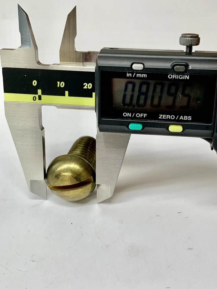 (10 pcs) 1/2-13 X 1 Slotted Round Head Machine Screw BRASS 1/2” x 1” bolt USA - Image 3 of 4