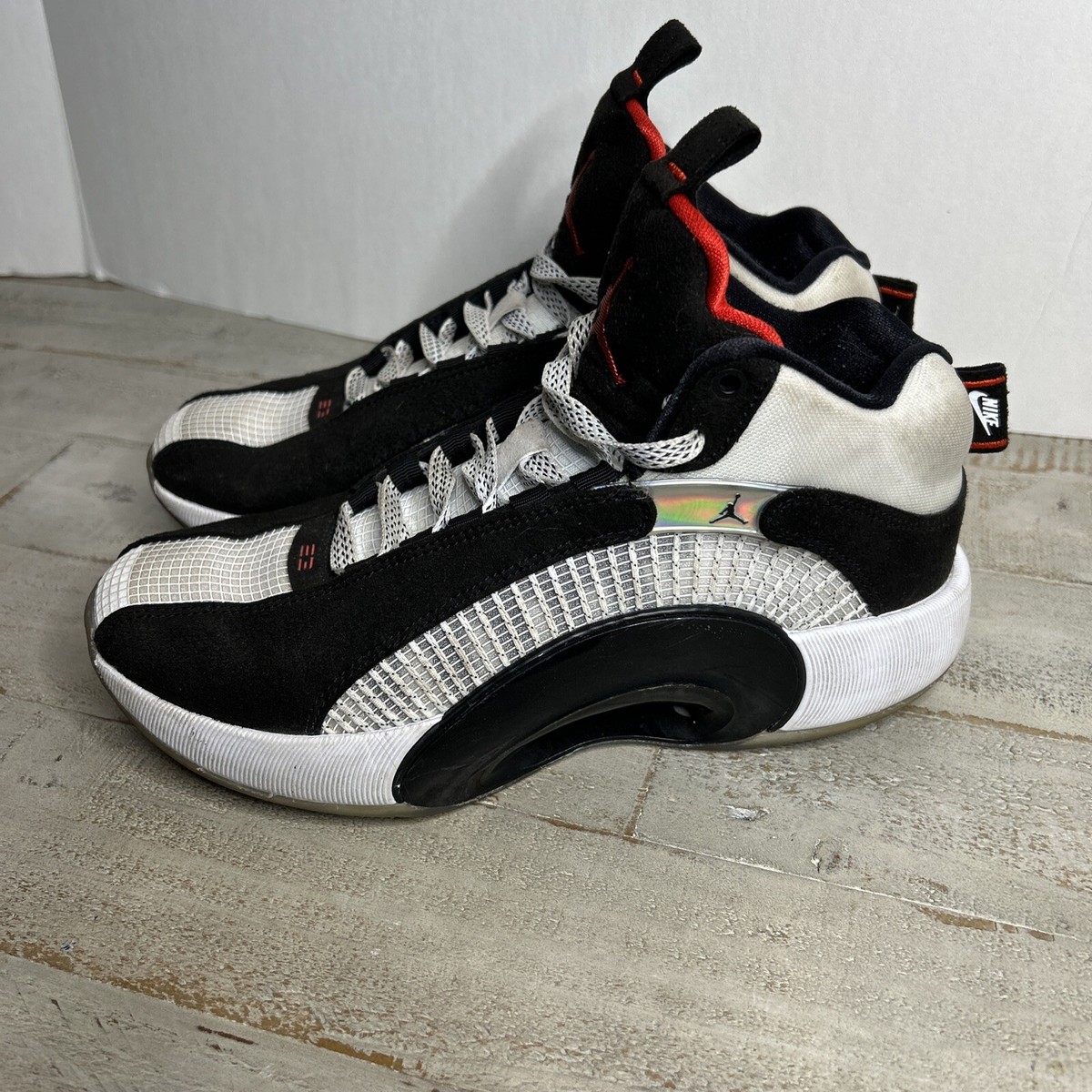 Nike Air Jordan 35 XXXV DNA Black White Red Sz 6.5Y Sneakers