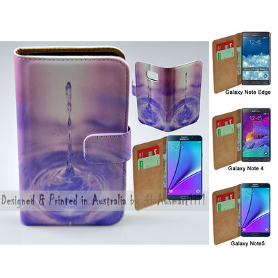For Samsung Galaxy Note Series - Liquid Splash Print Wallet Mobile Phone Cover