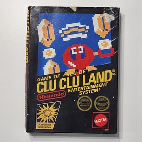 Clu Clu Land Game Rare BLACK BOX Nintendo NES 1985 Early Edition Collectable