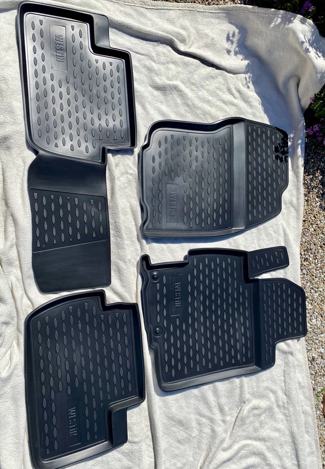 Floor Liners Four Mitsubishi Lancer Sedan 2008 to 2017 front and second row blac - Image 4 of 4