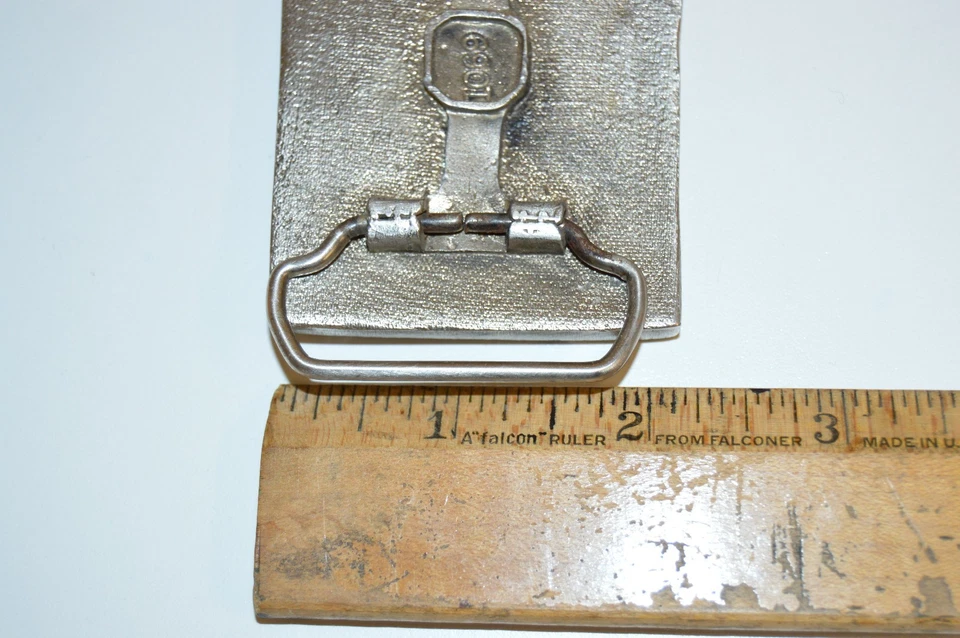 Hebilla de cinturón sólida bosque natural caza ciervo color vintage rara Foto 4 de 4