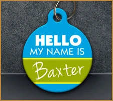 Hello My Name is - Pet ID Tag - Custom - Personalized 
