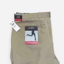 NWT Van Heusen Flex Straight Fit Pants Beige Size 40x30