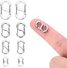8Pcs Double Opening Shortener Clasps Necklace Clasp and Closures Stainless Steel