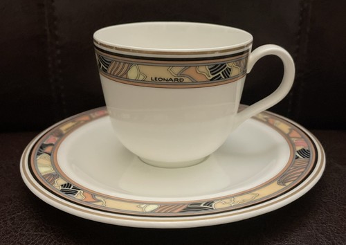 Set of 4 Espresso/Demitasse Hutschenreuther BROCADE Leonard Paris Cup & Saucers - Picture 11 of 14
