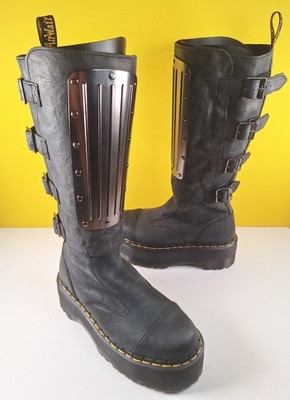 Dr Martens Jadon Max GRD Boots UK 6 US 8 Black Platform Hardware