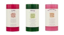 Crystal Journey Herbal Magic Pillar Candle with Inspirational Labels - Bundle...