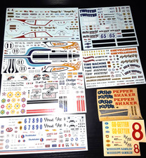 125 Scale Model Car Parts Assorted Decals Drag 5