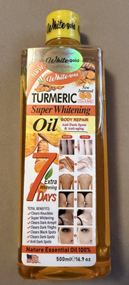 White Gold Turmeric Super Brightening Skin Oil   500ml Dark Spot Treatment