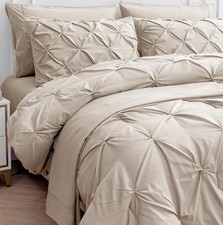 Twin XL Comforter Set   5 Piece Bed in a Bag   Pinch Pleated Twin XL Size