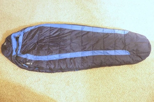 REI Co-Op Zephyr Blue 20º Mummy Style RH Zip Camping Sleeping Bag 32" x 84"