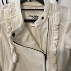 Charlotte Russe Ruffle White Asymmetrical Jacket Size Xsmall — photo 7