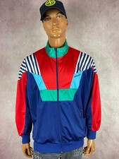 Vintage 90s Adidas Original Multicolor Rasta Jamaica Retro Y2K Jacket Size D9 XL