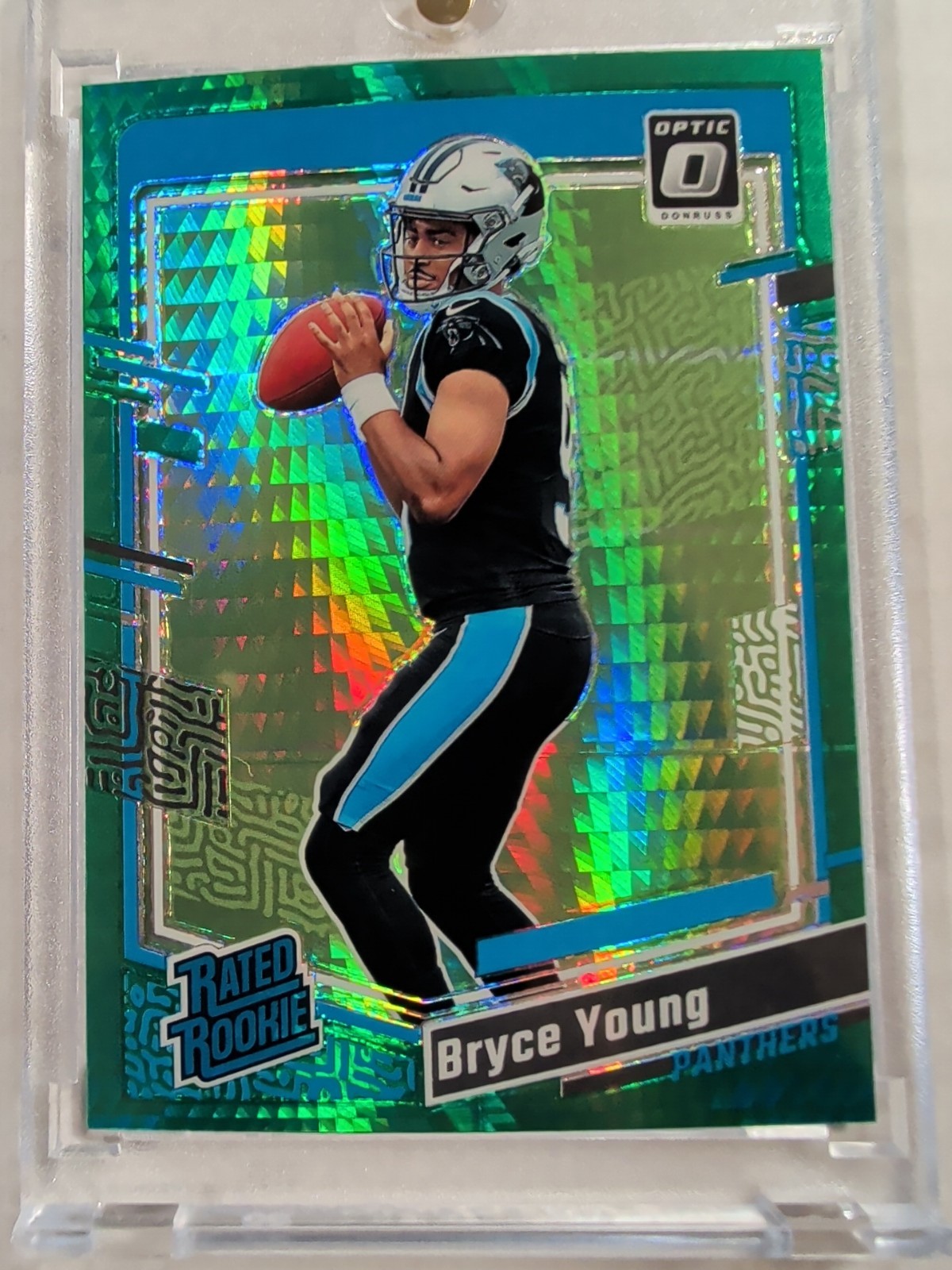 2023 Panini Donruss Optic - Rated Rookie Bryce Young #213 Green Hyper Prizm (RC)
