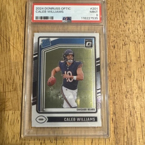 2024 Donruss Optic Caleb Williams Rated Rookie #201 Chicago Bears Base RC PSA 9