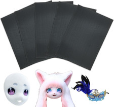 Fursuit Eye Mesh Sheets - Waterproof PVC for Costumes, 5 Black Sheets 11.81x7.87