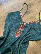Y2K 90s Silky Satin Babydoll Cami Chemise Lace Lingerie Slip Small Dress Fairy