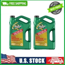 2 PACK Quaker State Full Synthetic High Mileage 5W-20 Motor Oil, 5 Quart