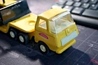 Vintage Tonka,  low loader, Flat Bed Lorry, Pressed Steel & bulldozer 1970s