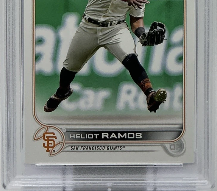 Heliot Ramos Rookie PSA 10 -2022 Topps ‘Fielding In White Jersey’ -Giants Phenom - Image 3 of 4