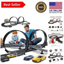 Exciting 82-Piece Electric Slot Car Track Set for Thrilling Head-to-Head Racing