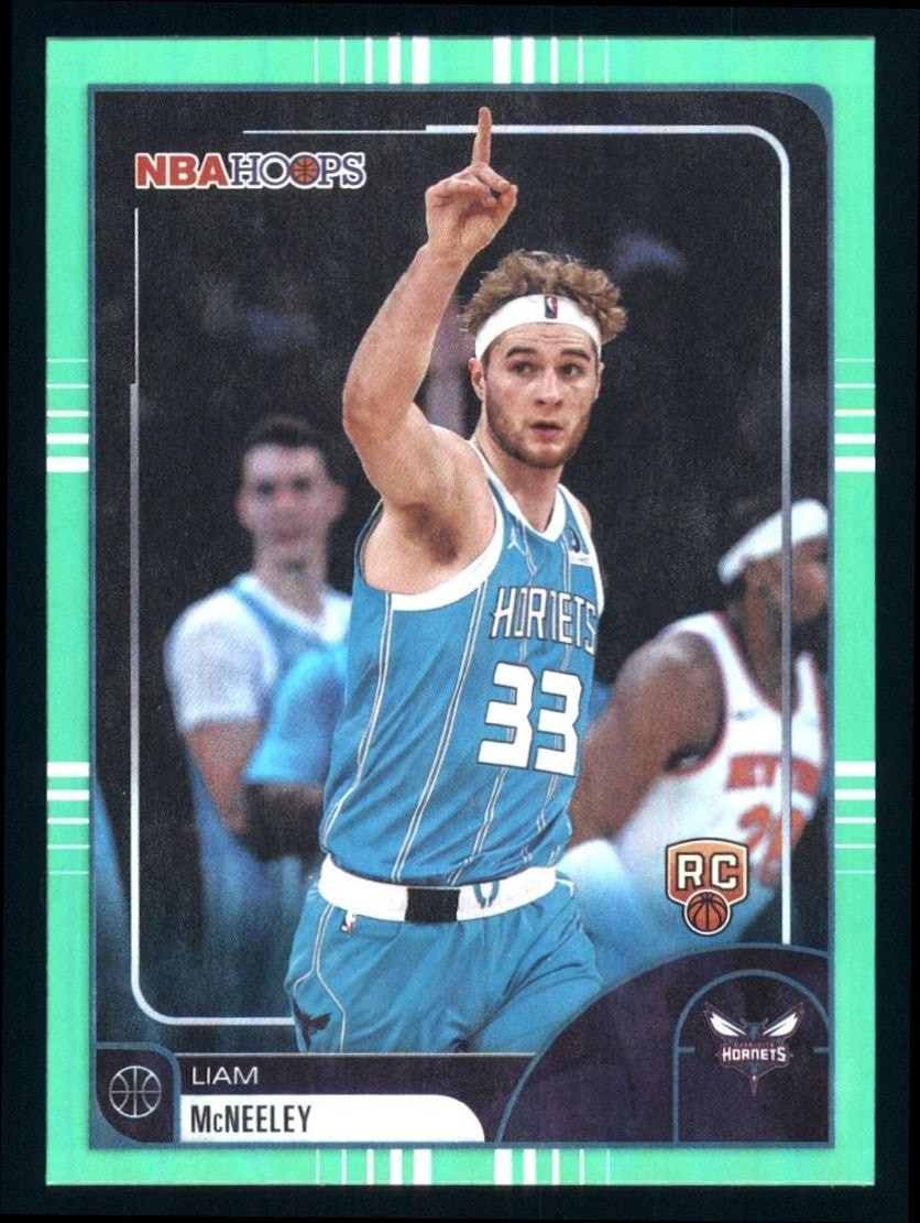 Liam McNeeley 2025-26 NBA Hoops #232 Green RC Charlotte Hornets