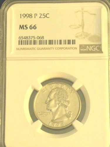 1998 P Washington Quarter NGC-CERTIFIED MS66