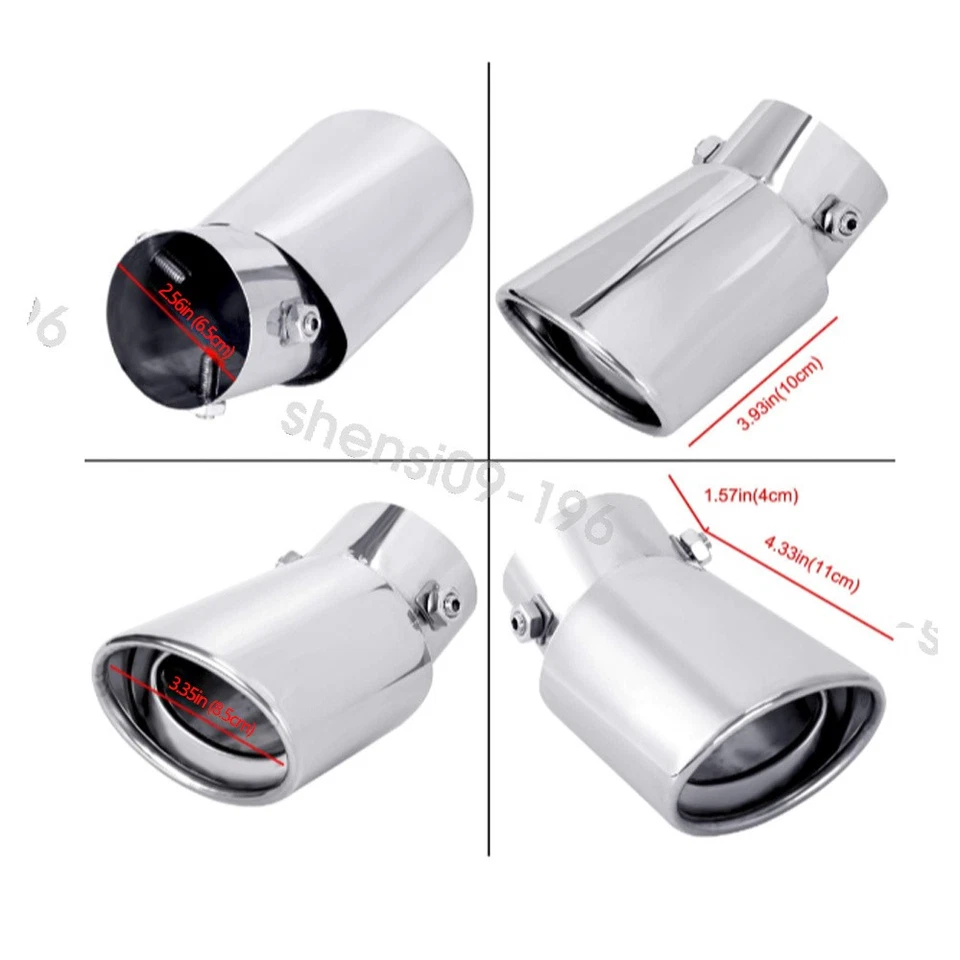 Exhaust Pipe Tip Rear Tail Throat Muffler Stainless Steel For Volkswagen Beetle - Image 2 of 4