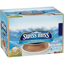Swiss Miss 55584 Hot Cocoa Mix, No Sugar Added, 24 Packets/Box