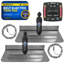Bennett Bolt Electric Trim Tab System 24" x 12", Complete Kit BOLT2412, 12V