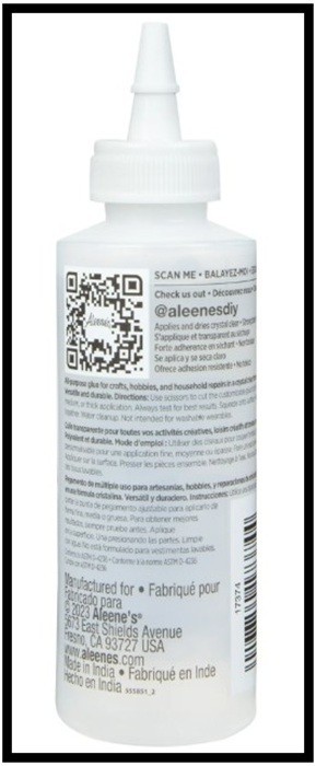 Aleene's CLEAR GEL TACKY GLUE • CRYSTAL CLEAR • ALL-PURPOSE ADHESIVE NON-TOXIC