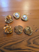 Vintage Shoe Clips Lot 3 Gold Tone Classic Versatile Granny Core