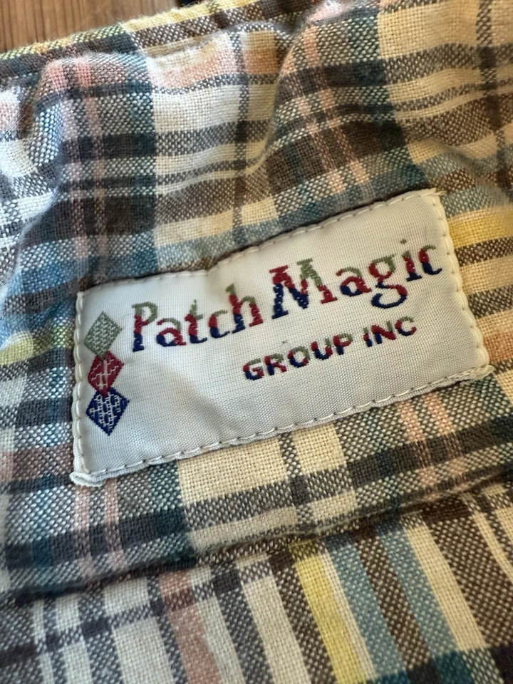 Chaqueta acolchada vintage parche Magic Dog Lab Setter Fetch S reversible retazos S Foto 4 de 4