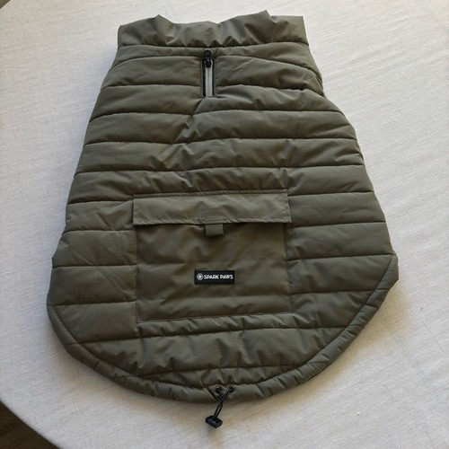 Spark Paws Hundejacke 3XL oliv WarmShield wasserabweisend Fleece gefüttert - Bild 2 von 13