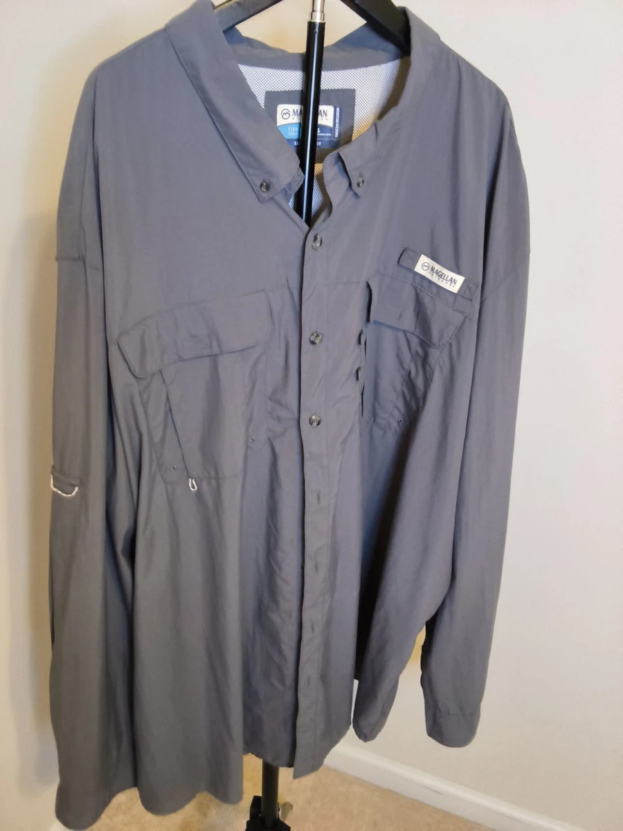 Equipo de pesca al aire libre Magellan Laguna Madre para hombre 4XL gris UPF 30 relajado LS