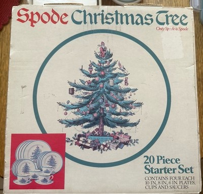 SPODE Christmas Tree 20 Piece Starter Set w/ Salt & Pepper # S3324P Used Once
