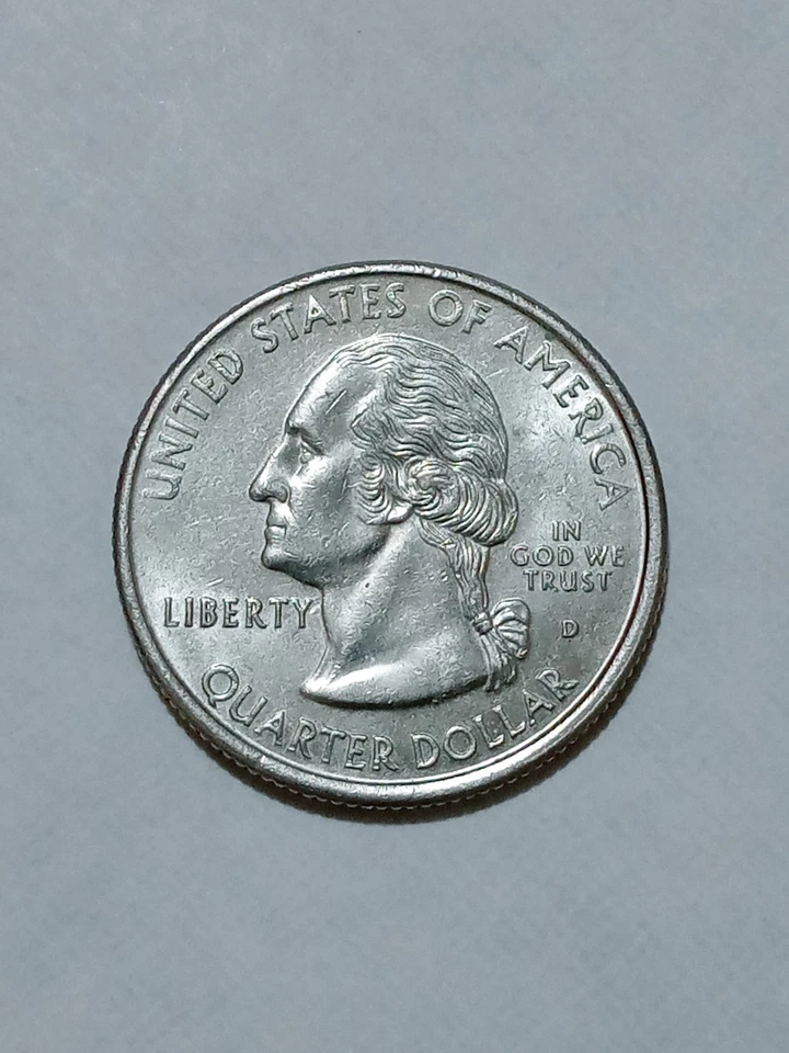 1999-D New Jersey state quarter with off center planchet error - Image 2 of 4